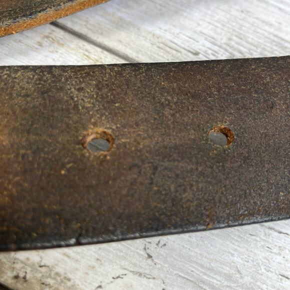 Timberland Western Belt Braided Leather Womens Chunky Small Brown  Boho Outdoor - Picture 9 of 10